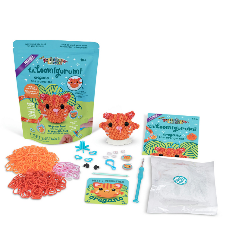 Rainbow Loom Orange Cat Lil Loomigurumi