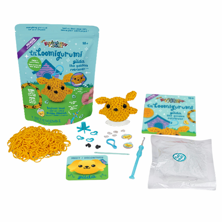 Rainbow Loom Golden Retriever Lil Loomigurumi
