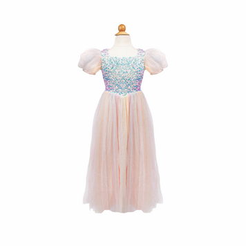 Rainbow Sherbert Sparkle Dress, Size 5-6