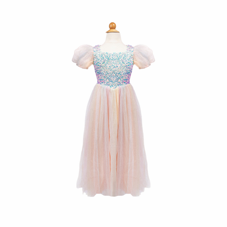 Rainbow Sherbert Sparkle Dress, Size 5-6