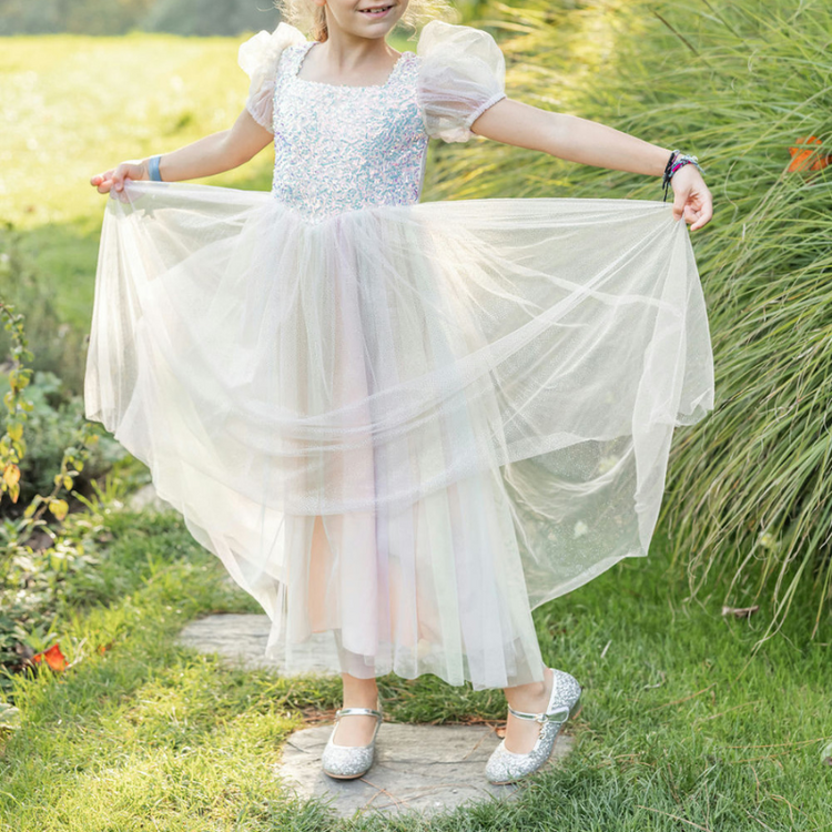 Rainbow Sherbert Sparkle Dress, Size 5-6