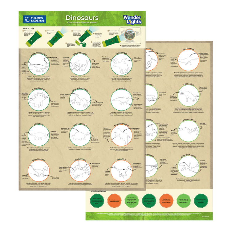 Wonder Lights: Dinosaurs - Educational Flashlight