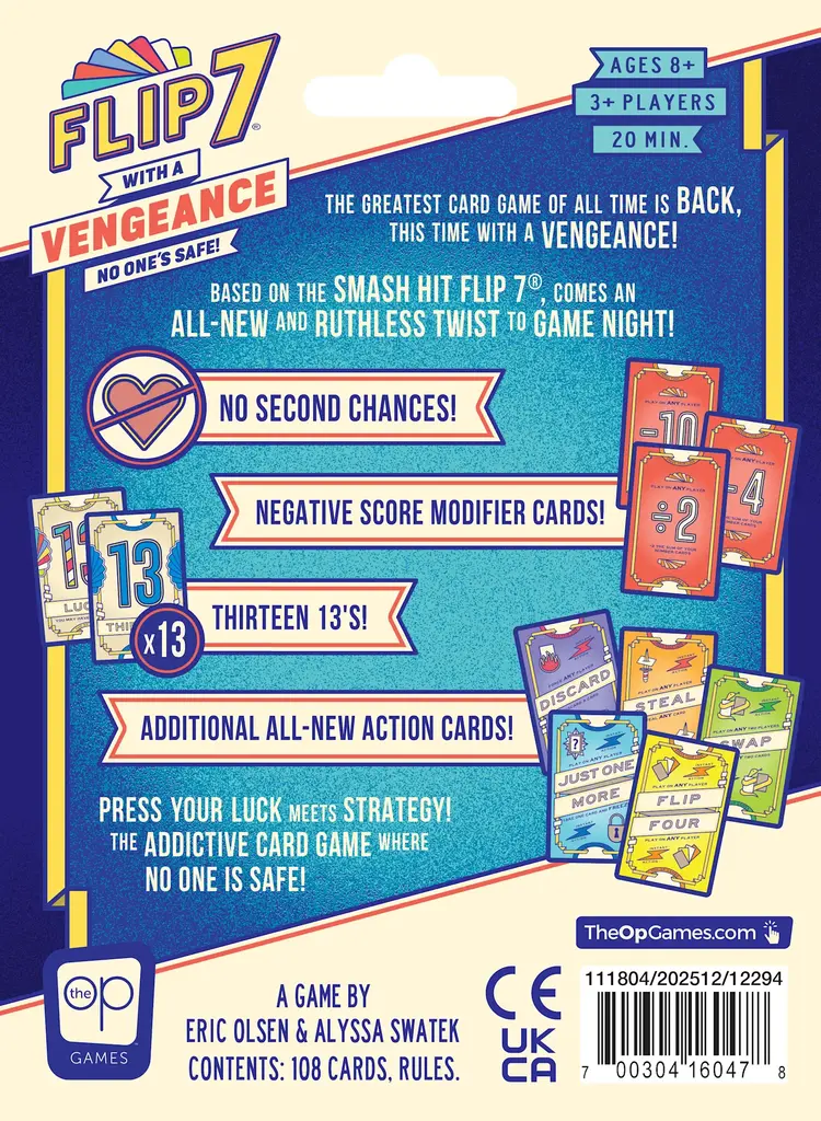 Flip 7 With a Vengeance Card Game