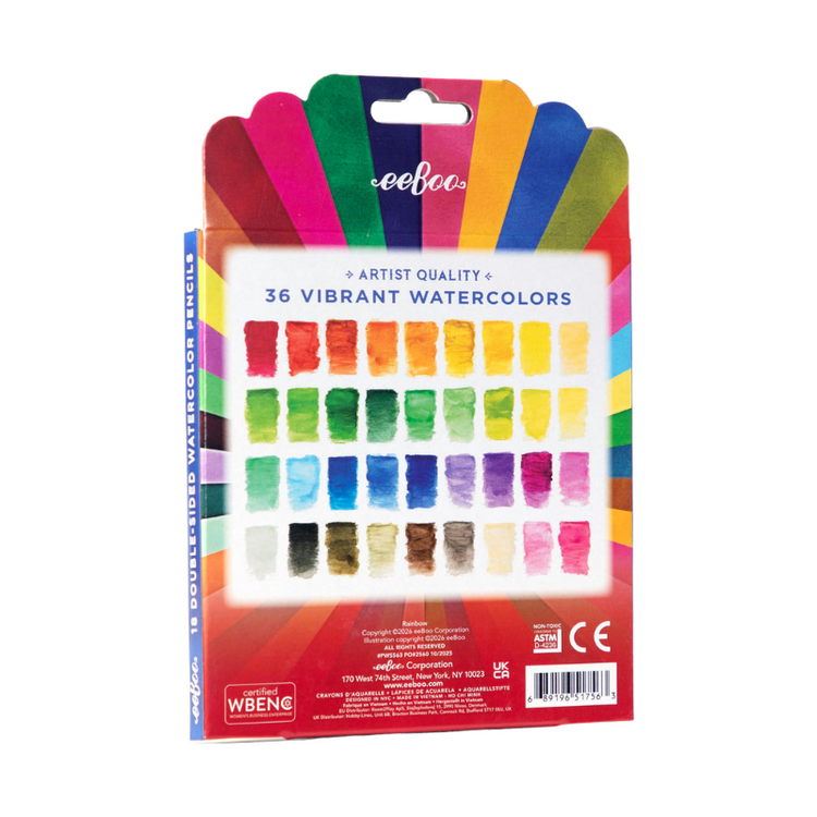 Rainbow 18 Double Sided Watercolor Pencils