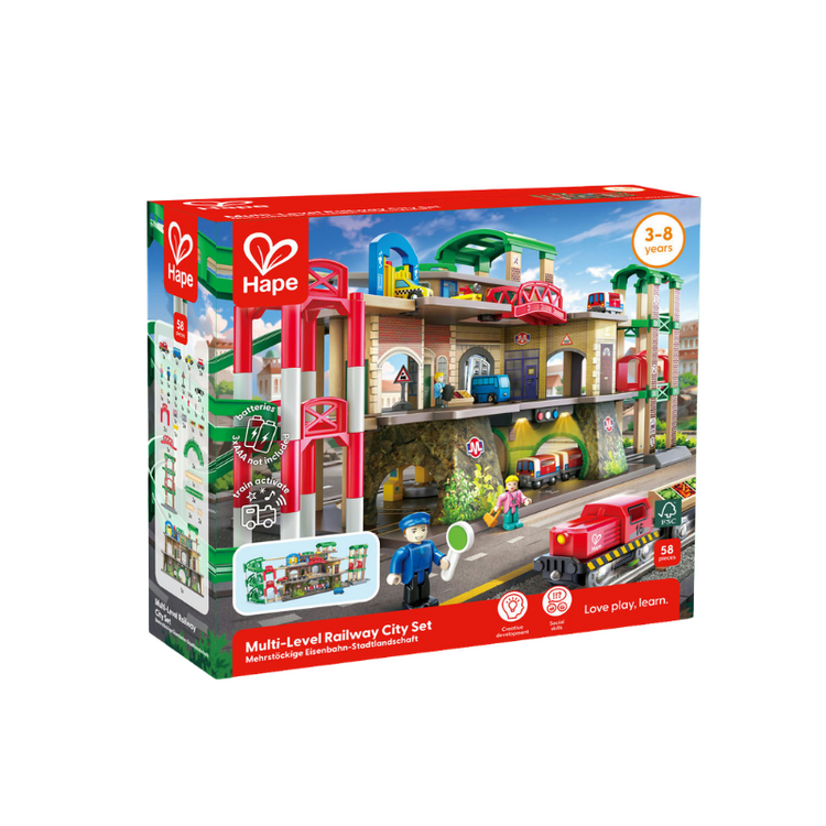Hape Multi-Level Railway City Set Hape