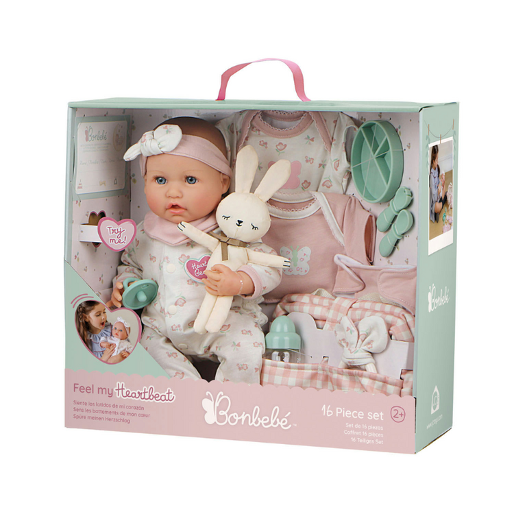 Bonbebé Deluxe Doll Bundle with Heartbeat Pink