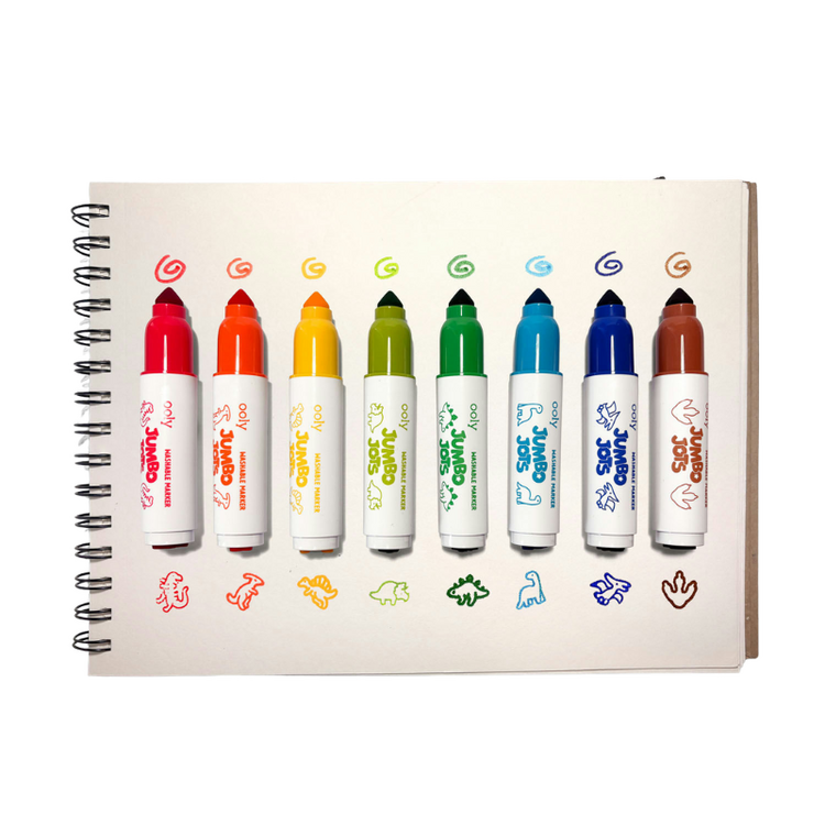 Ooly Dinosaurs Jumbo Jots Dual Tip Cone & Stamp Markers