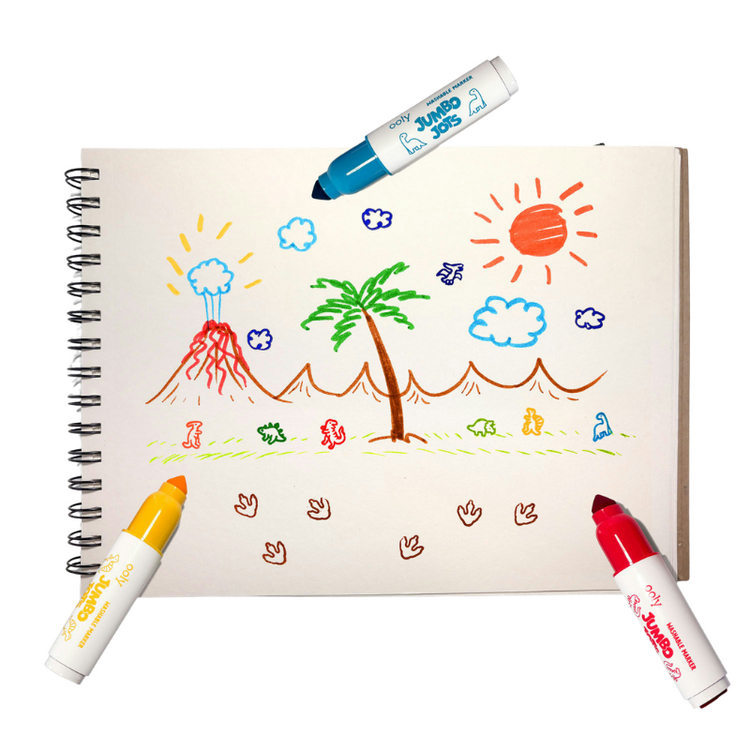 Ooly Dinosaurs Jumbo Jots Dual Tip Cone & Stamp Markers