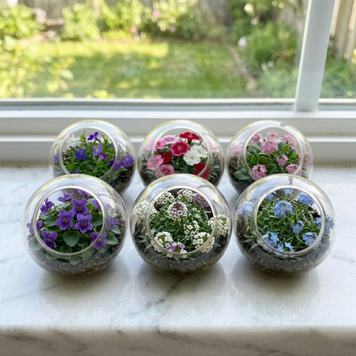Flowering Tiny Terrarium