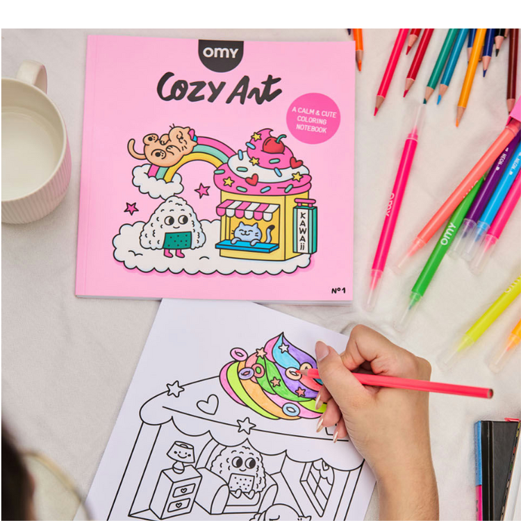 Kawaii Cozy Art: Calm & Cute Coloring Notebooks