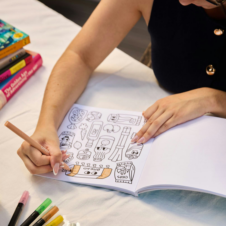 Food Cozy Art: Calm & Cute Coloring Notebooks