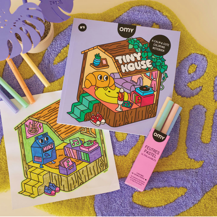 Tiny House Cozy Art: Calm & Cute Coloring Notebooks