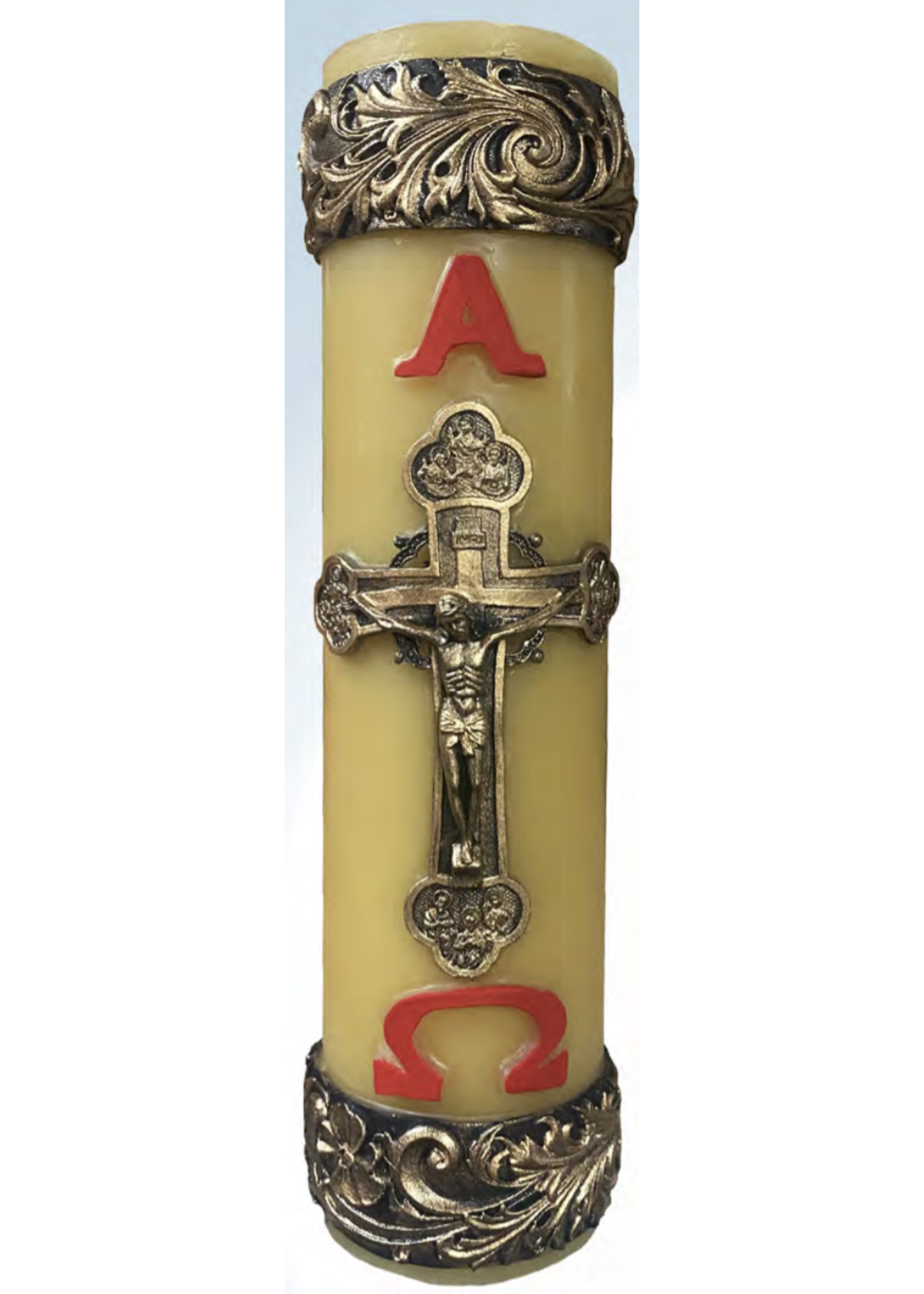 90% Beeswax Crucifix Cirios 11" x 2.75"