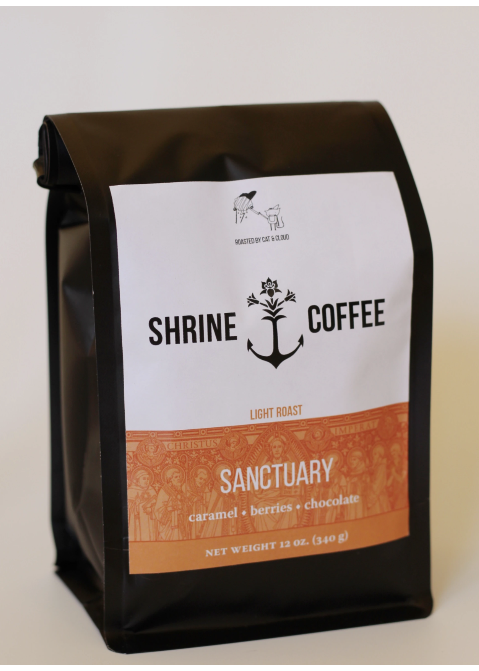 Shrine Coffee Sanctuary Light Roast Blend, Whole Bean 12oz