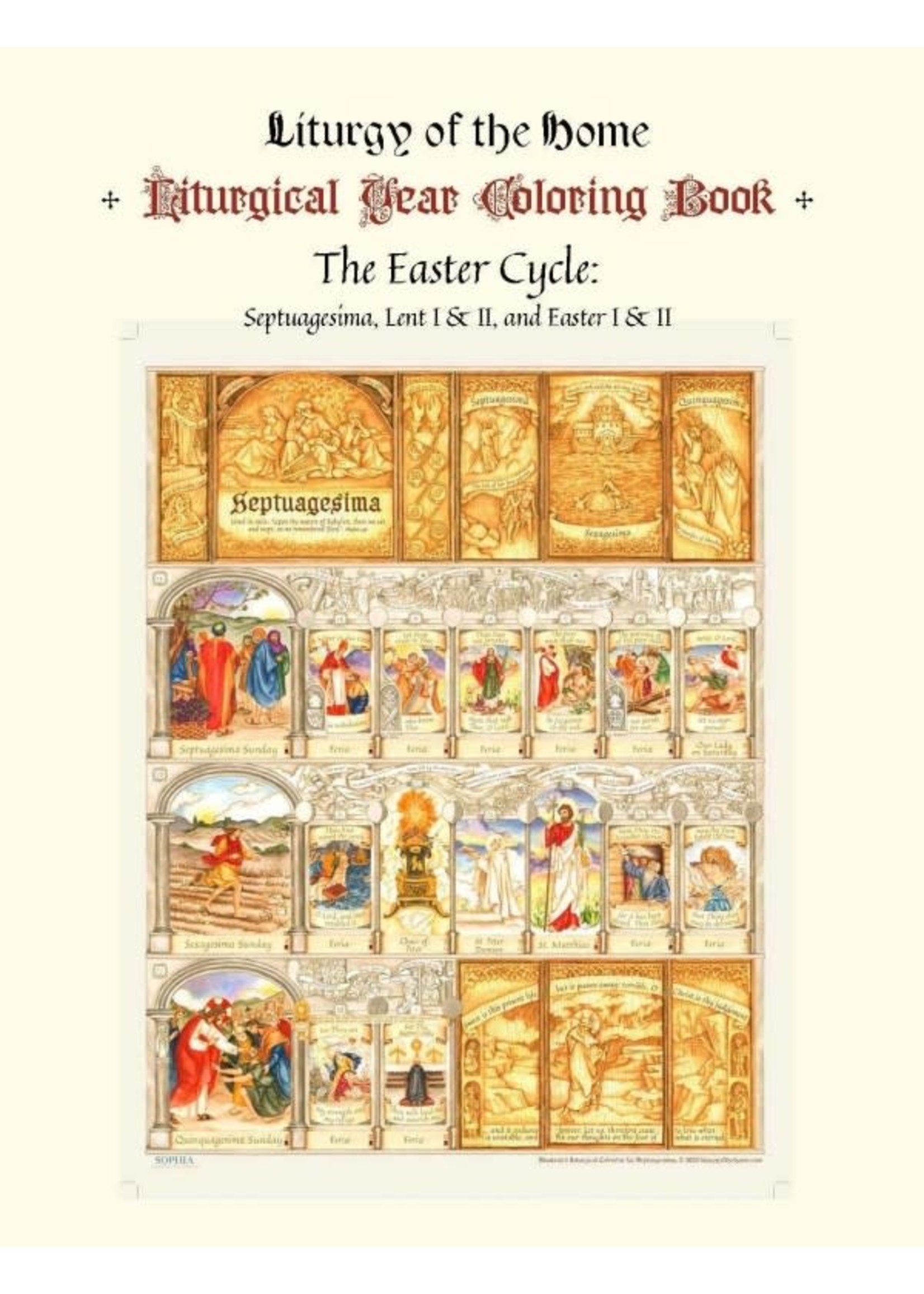 The Illustrated Liturgical Year Calendar Coloring Book: Easter Cycle