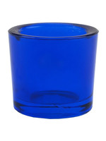 2oz Heavy Glass Votive & Tea Light Holder - Blue