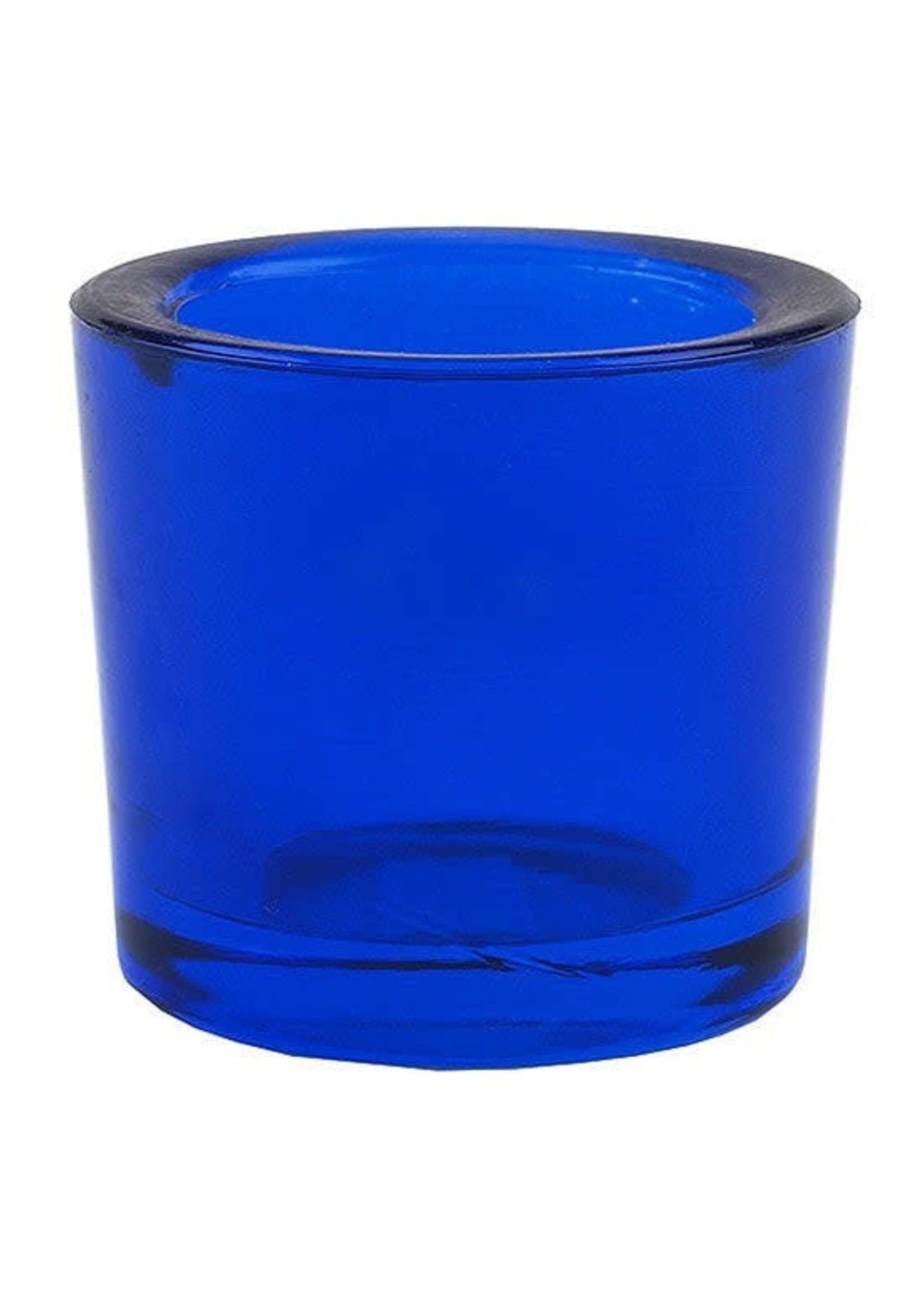 2oz Heavy Glass Votive & Tea Light Holder - Blue