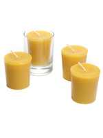 100 Percent Beeswax Votive Candles – 8 or 18 Packs