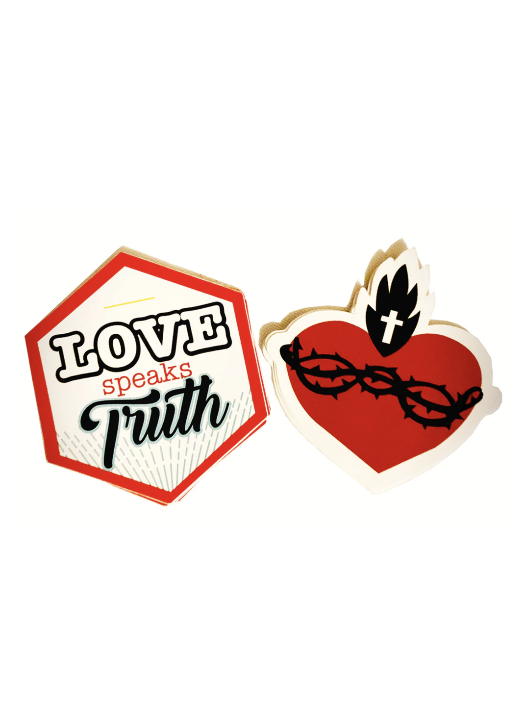 Party like a Saint Sacred Heart Stickers