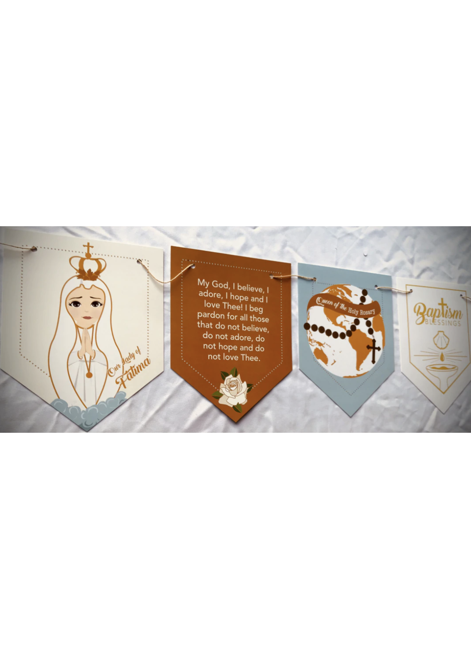 Party like a Saint BAPTISM- Our Lady of Fatima Party Decorations