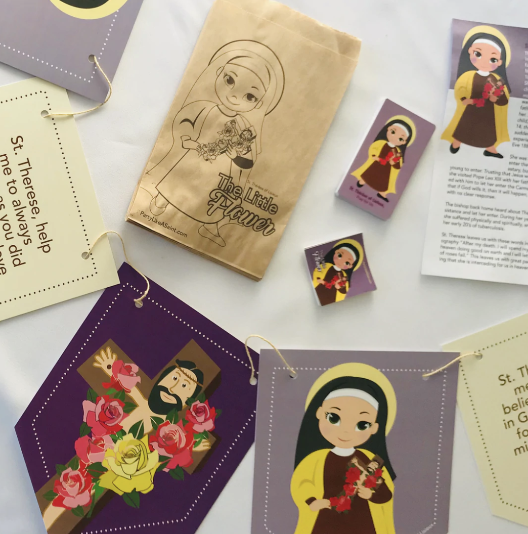 St Thérèse of Lisieux party decorations Our Lady of Peace Gift Shop