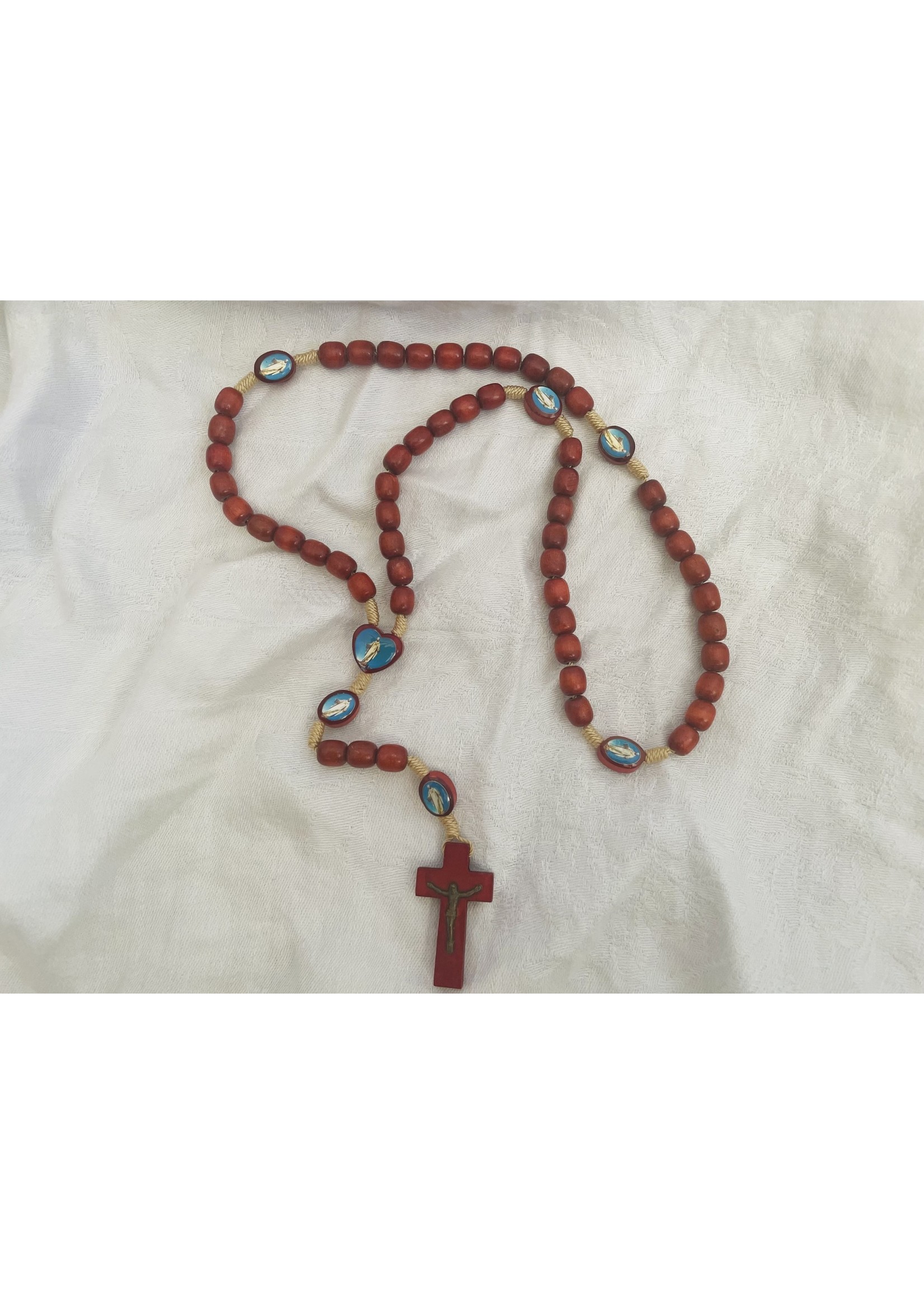 Our Lady of Peace Wood Rosary