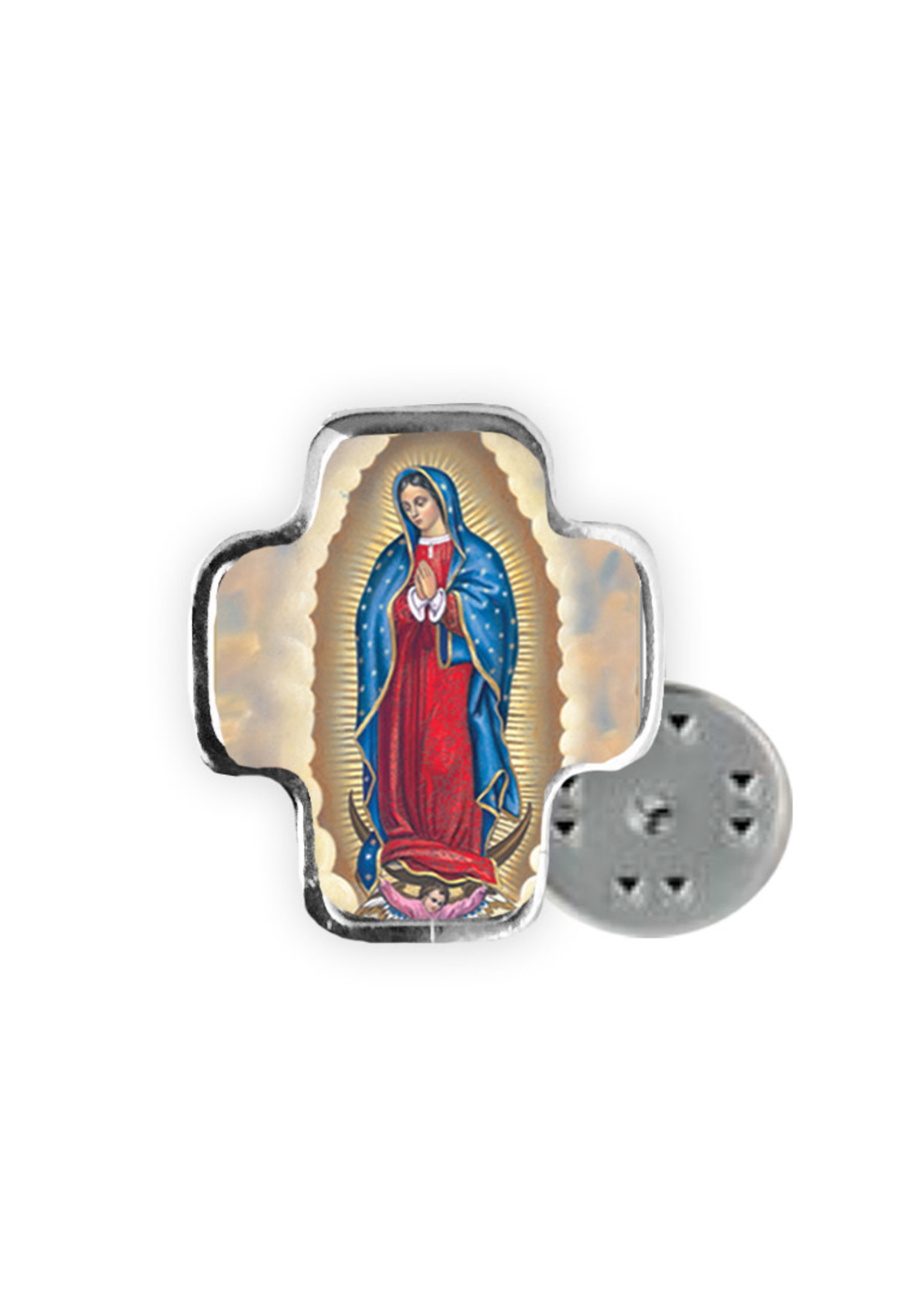 Guadalupe Cross Lapel Pin 3/4"