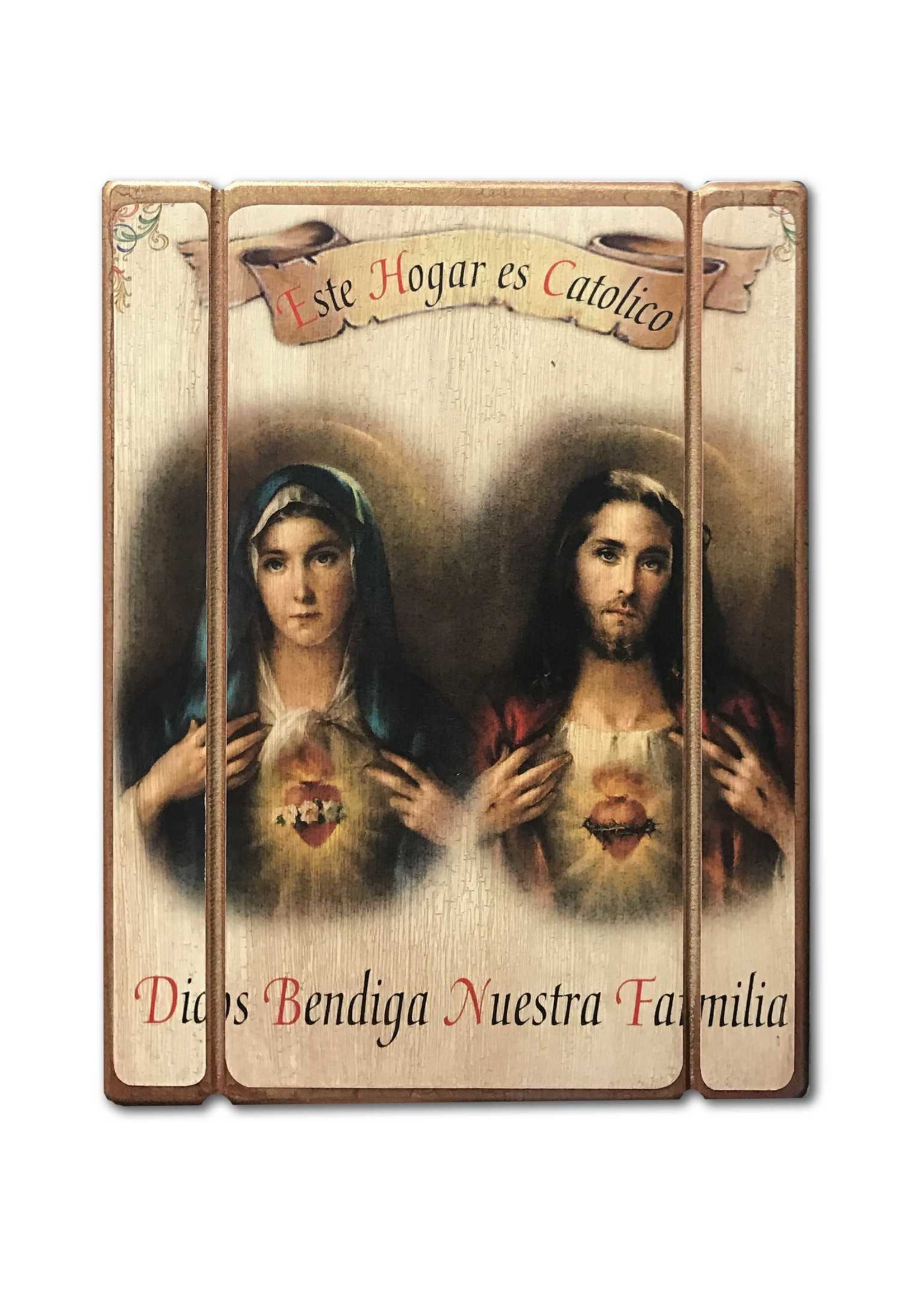 God Bless Our Home Spanish Wood Plaque