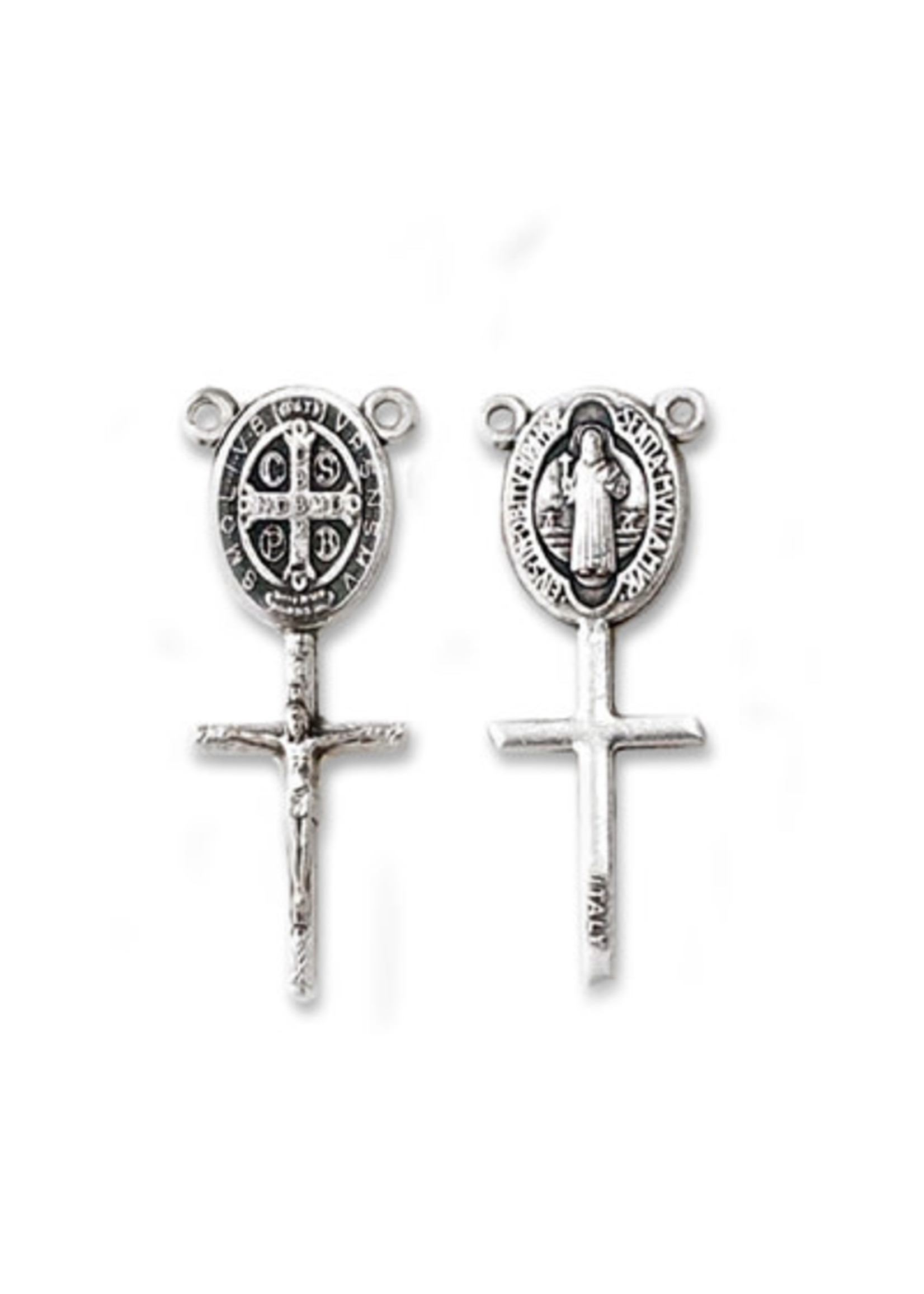 St Benedict Medal Rosary Center + Crucifix 1 1/4