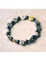 Stretch Fit Bracelet with 9mm St Benedict Medallions