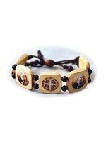 St Benedict Natural Wood Bracelet