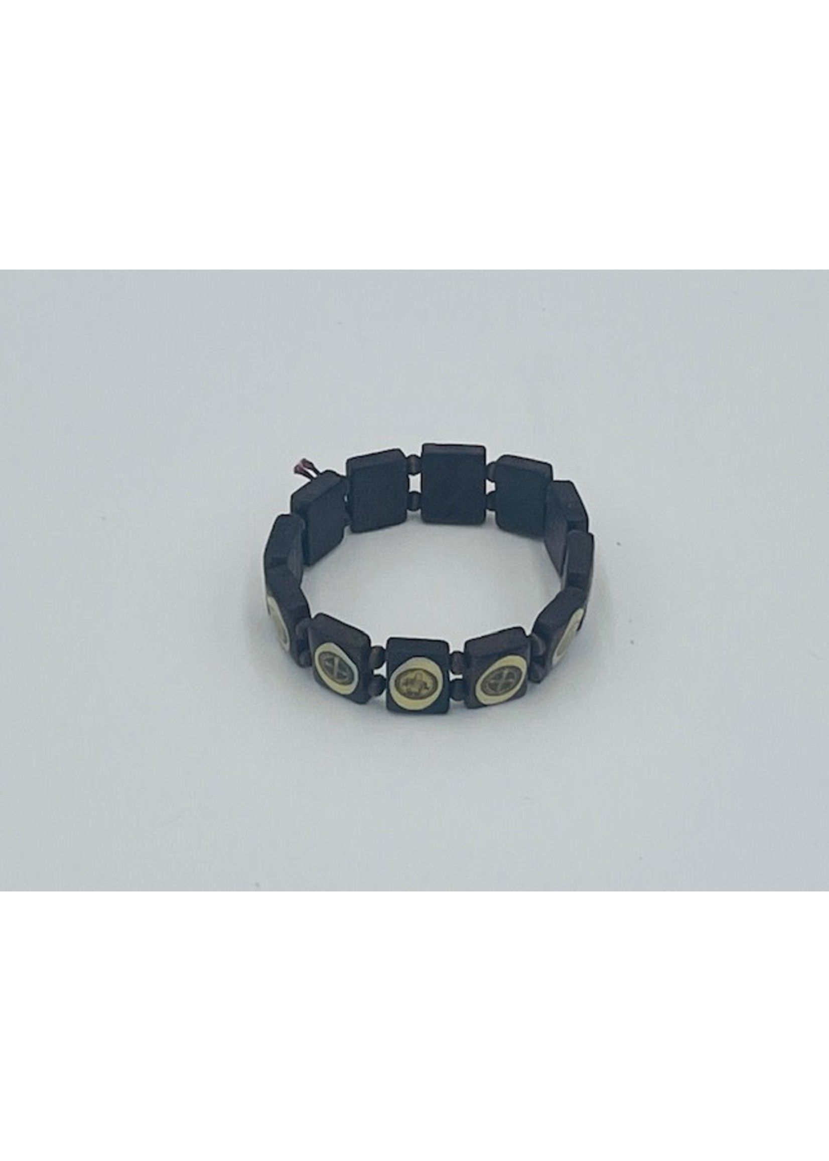 Saint Benedict Wooden Bracelet