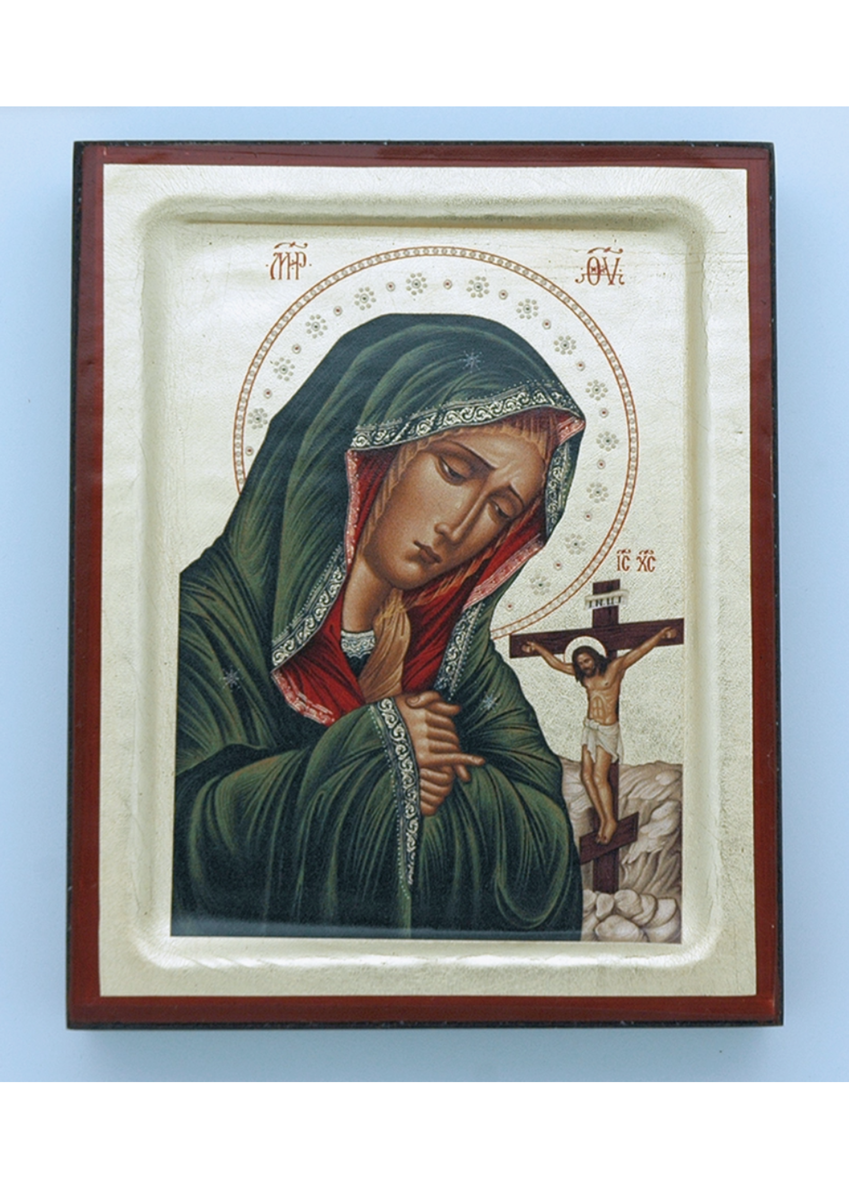 Our Lady of Sorrows Hand Painted Icon 4" x 5"