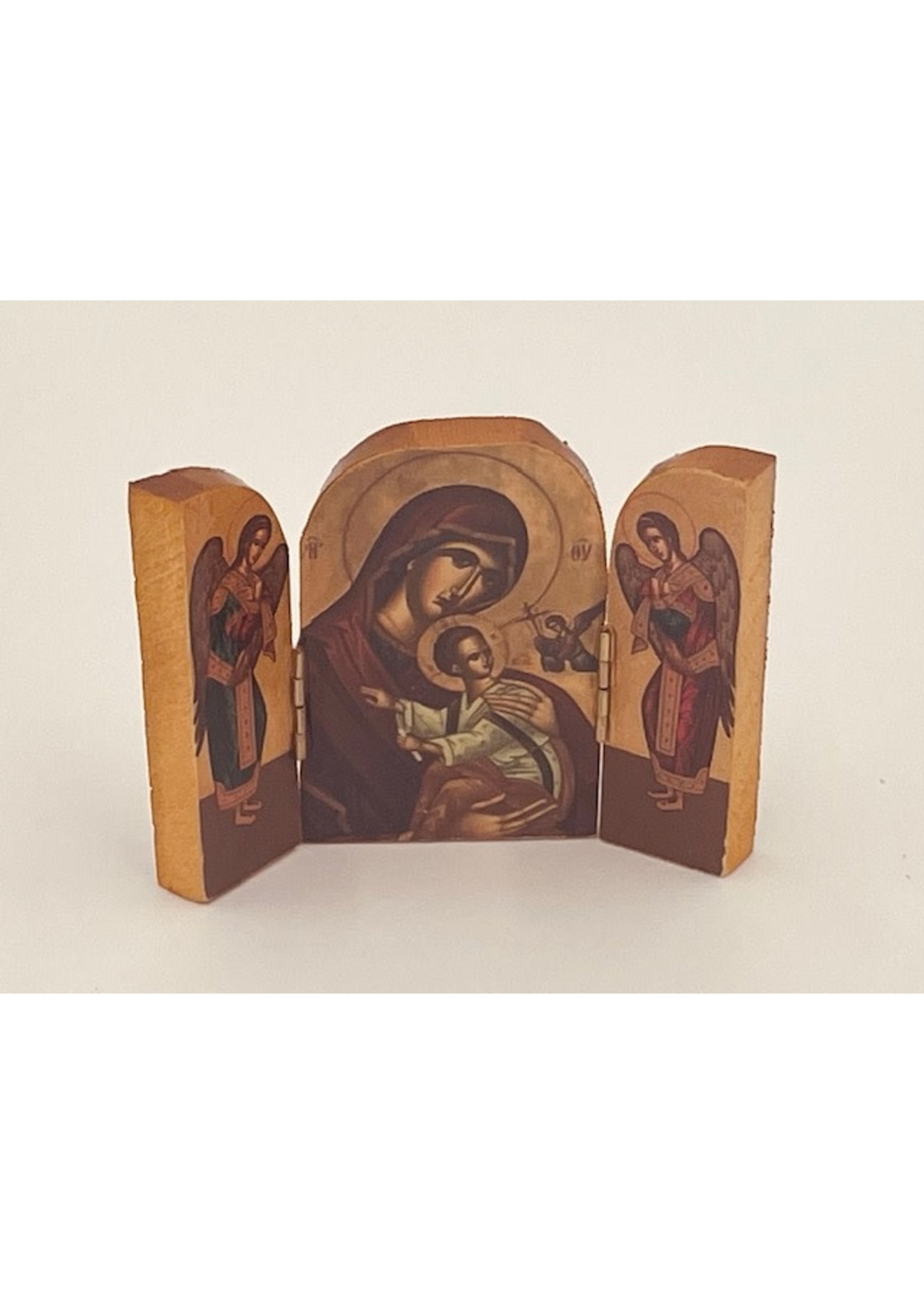 Mother & Child with Angels mini triptych