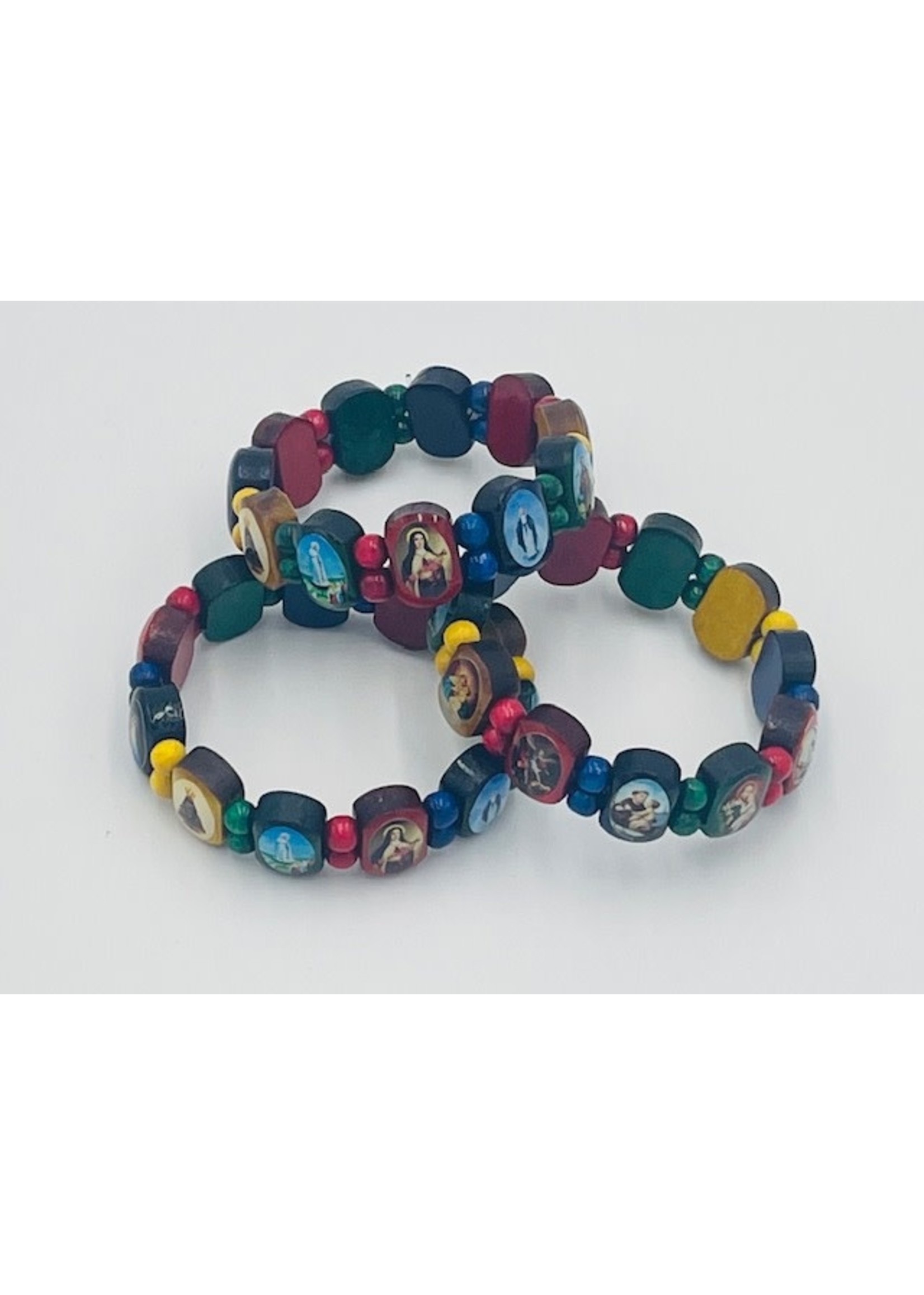 Brazilian kid sized multi color santos wood bracelet
