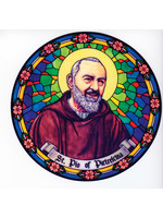 Padre Pio Static Sticker / Window Cling