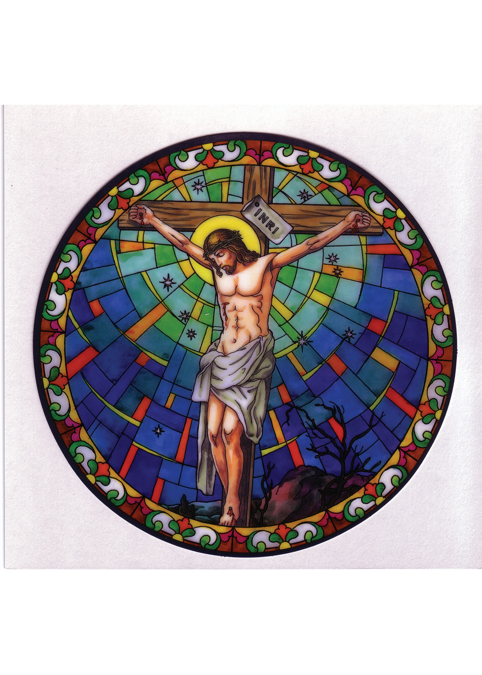 Crucifixion Static Sticker / Window Cling