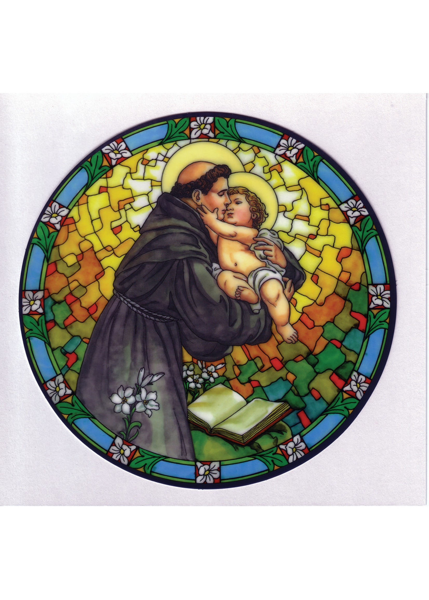 Saint Anthony Static Sticker / Window Cling