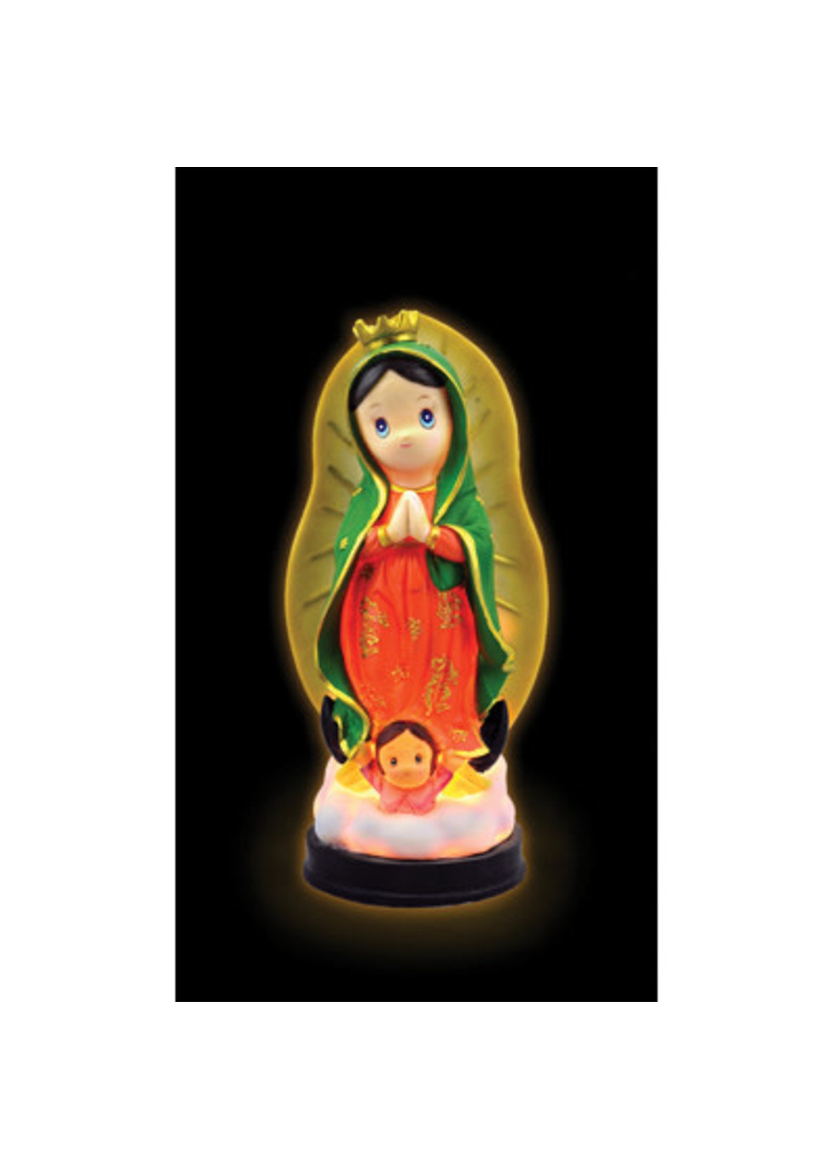 Guadalupe Nightlight Statue 8"