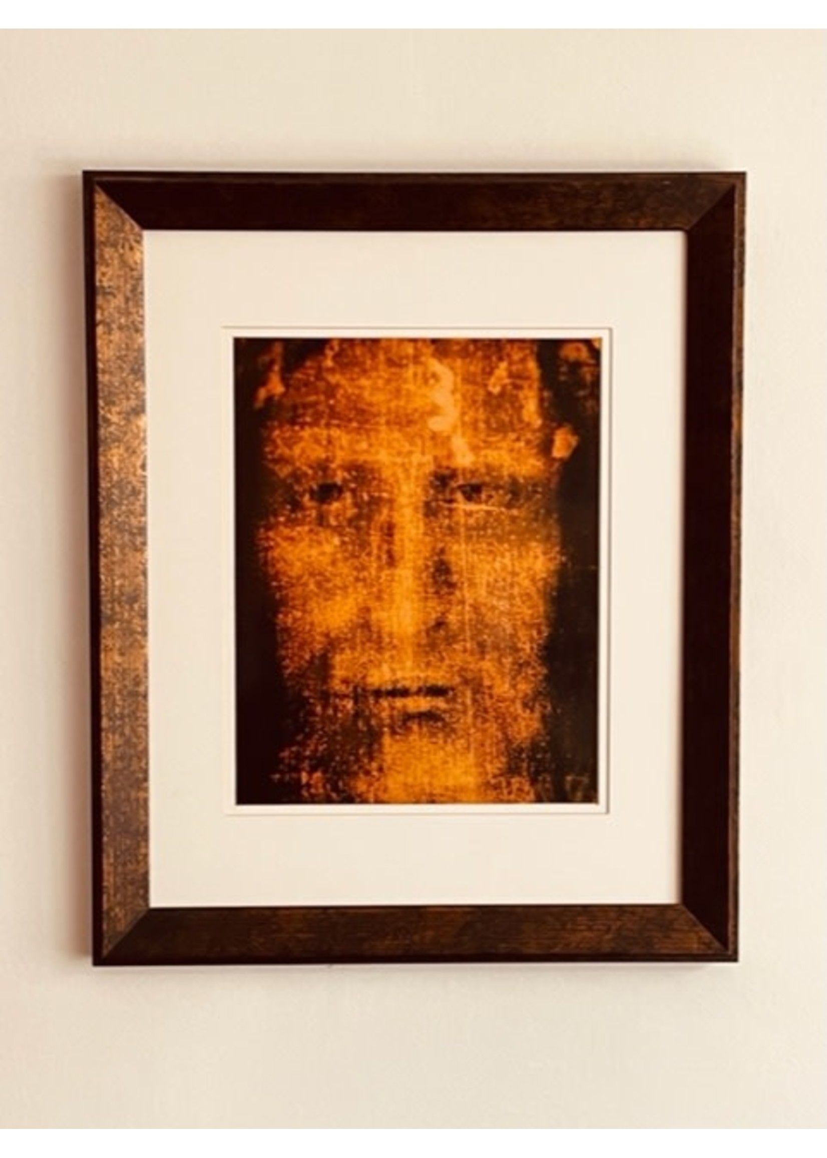 - Holy Face of Jesus - custom matting & frame 23" x 19"
