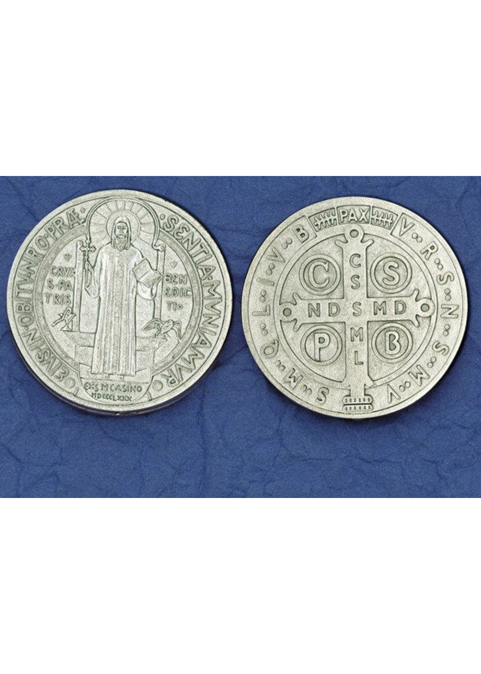 St Benedict medal pocket prayer token/coin