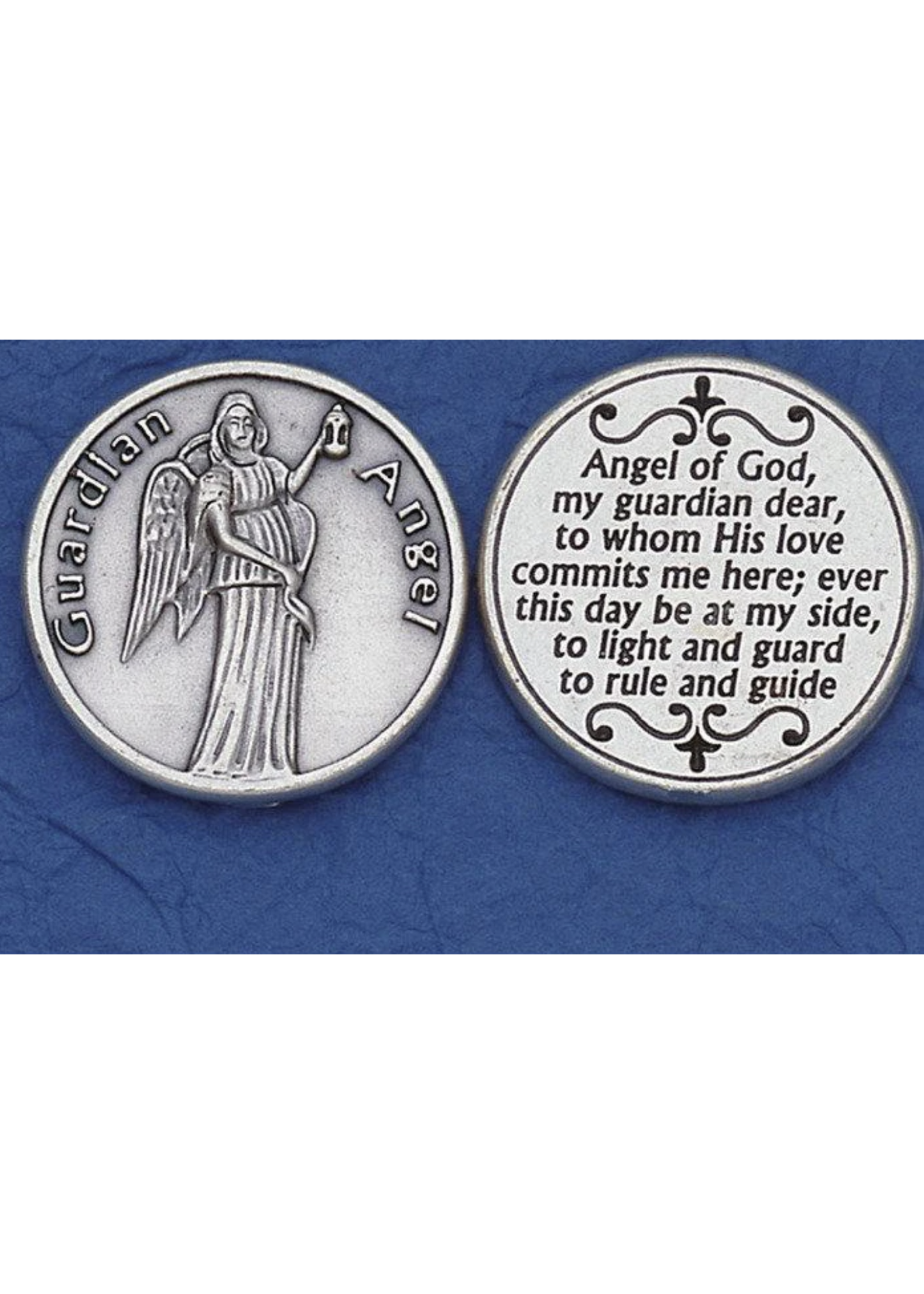 Guardian Angel pocket prayer token/coin