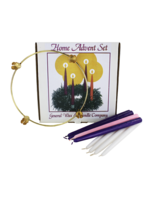 Advent taper candles and ring set
