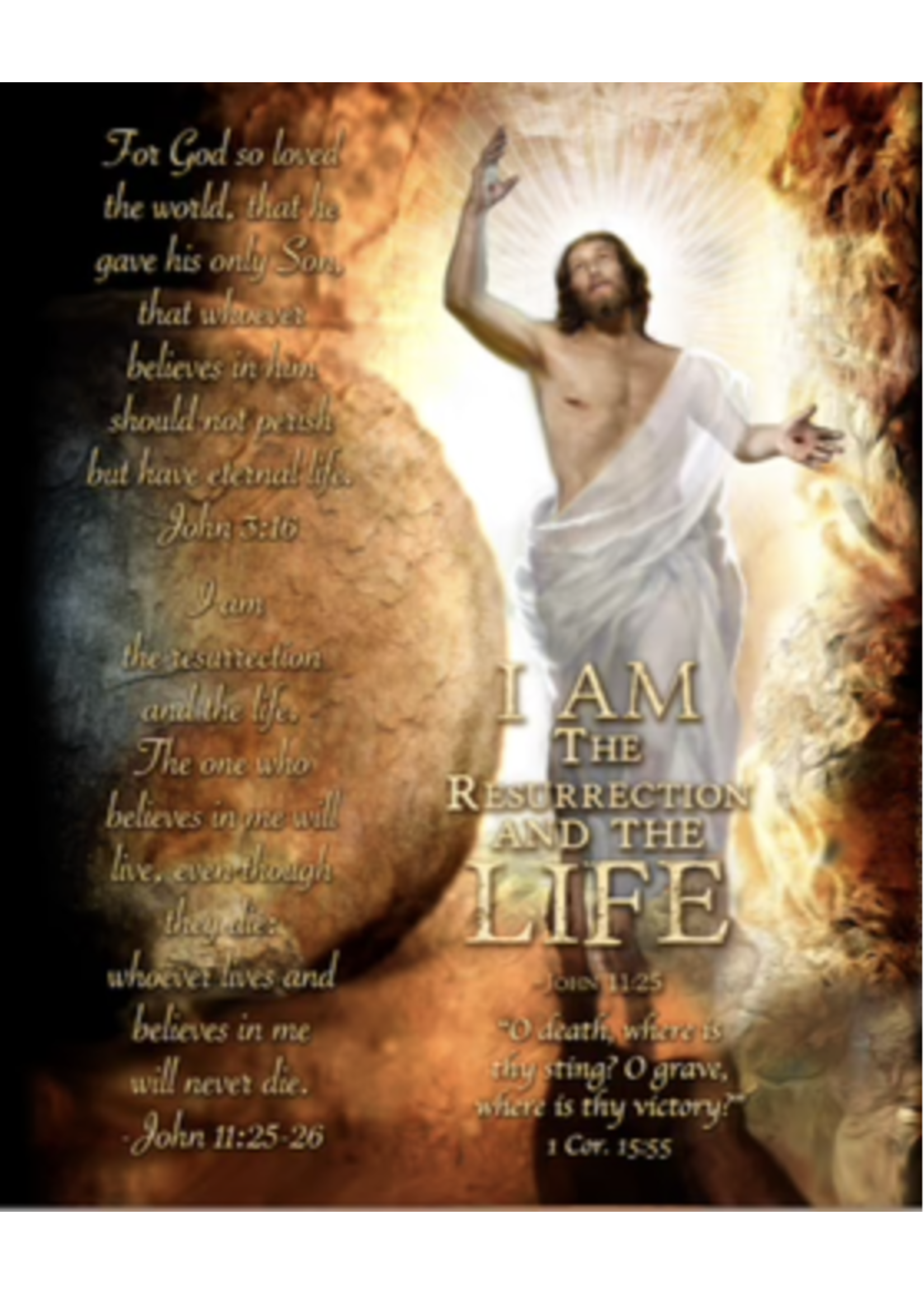 LED I AM the Resurrection - LED Candle