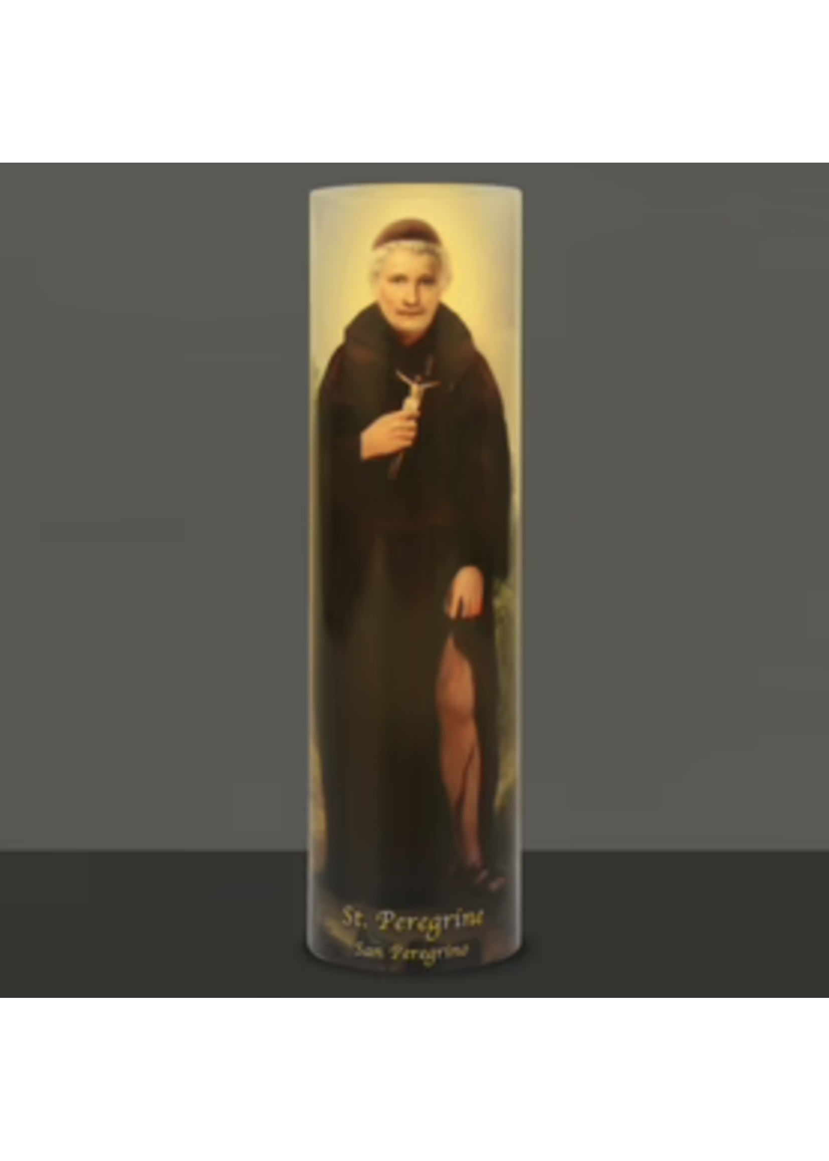 St Peregrine, Patron of Cancer Patients - LED Candle