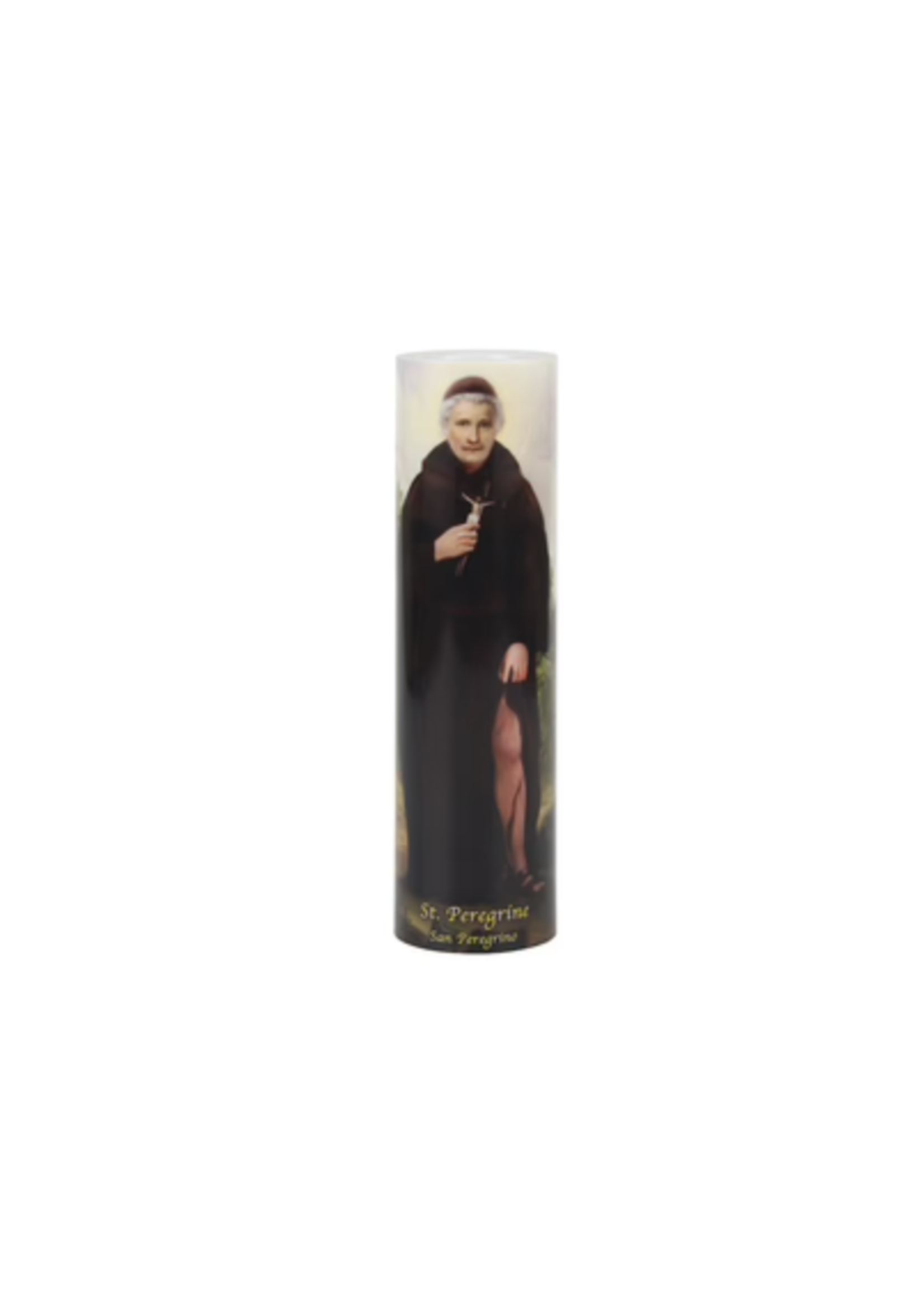 LED St Peregrine, Patron of Cancer Patients - LED Candle