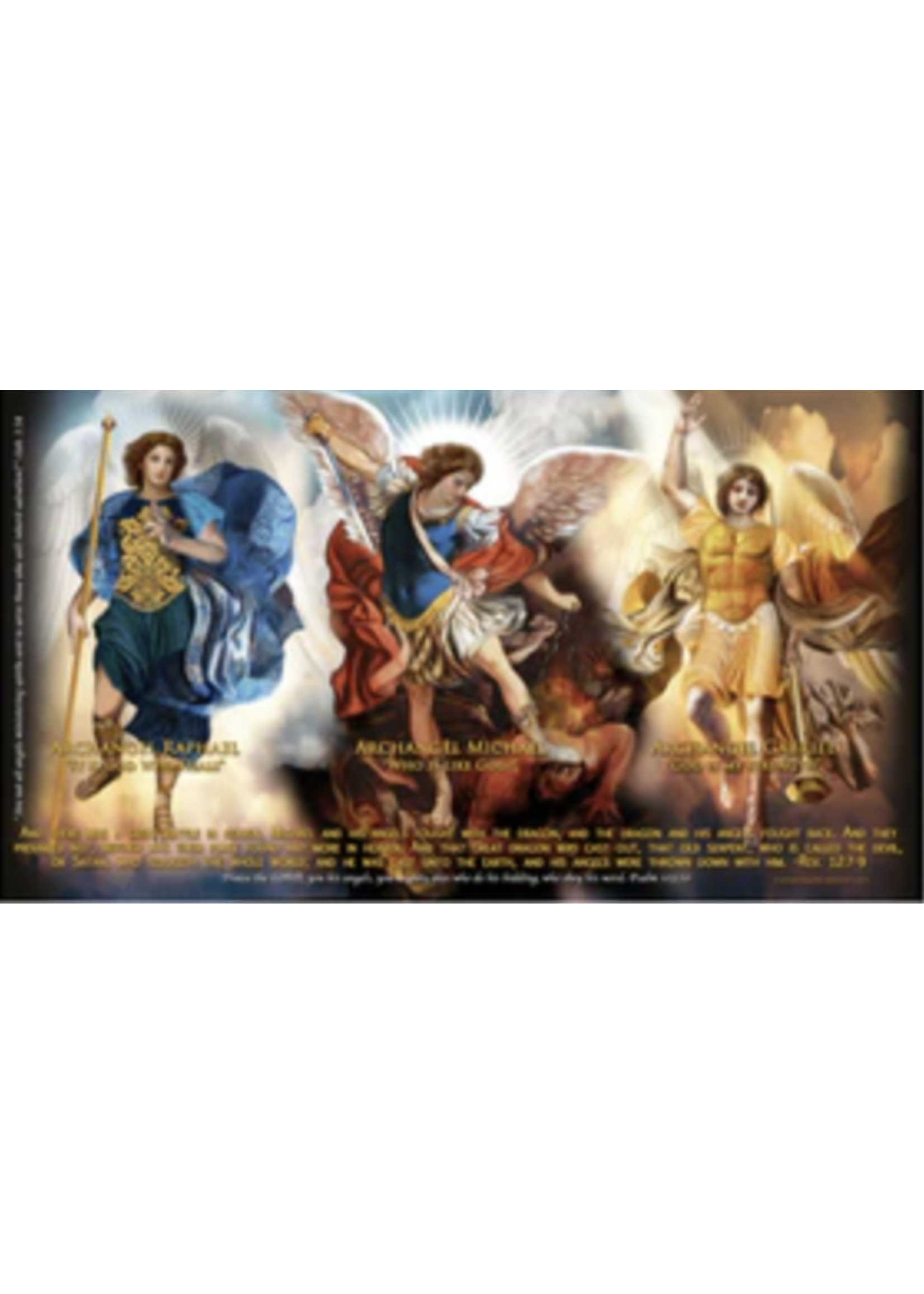 LED Three Archangels -  4x7 LED Candle
