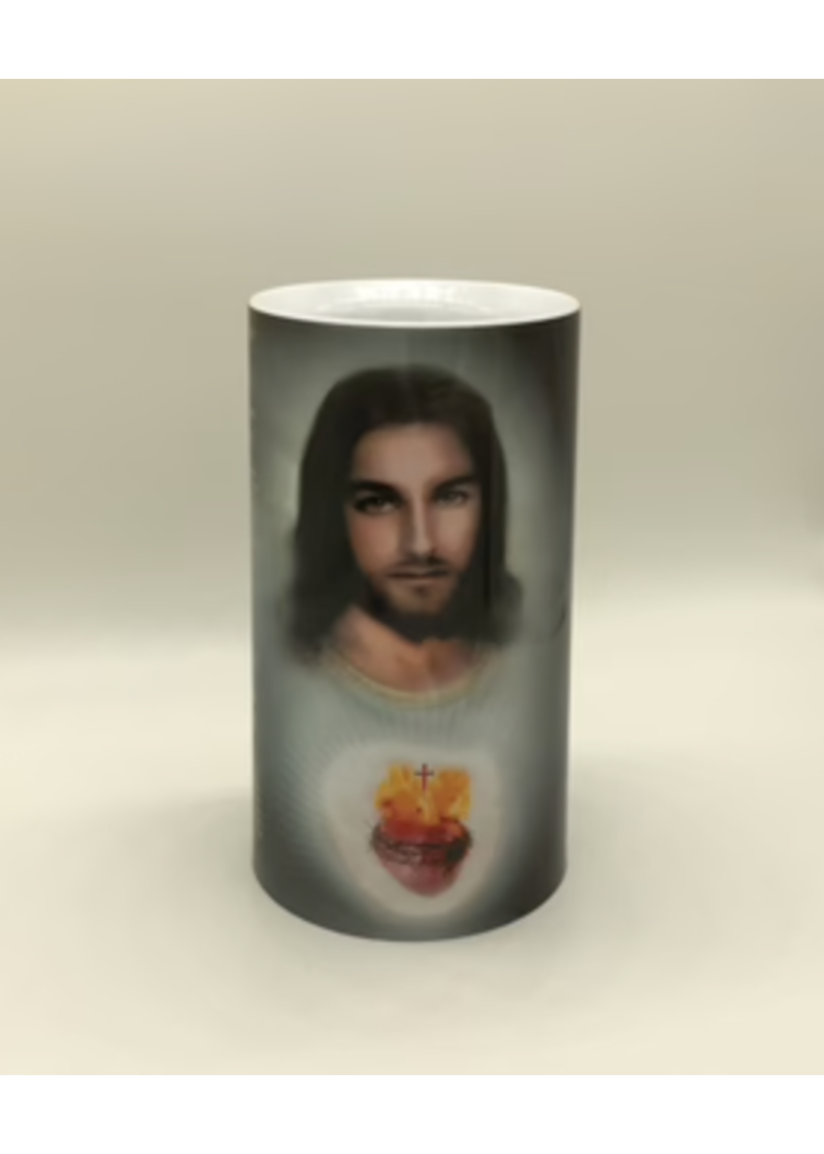 Sacred Heart and Margaret Mary - 4 x 7 LED Candle
