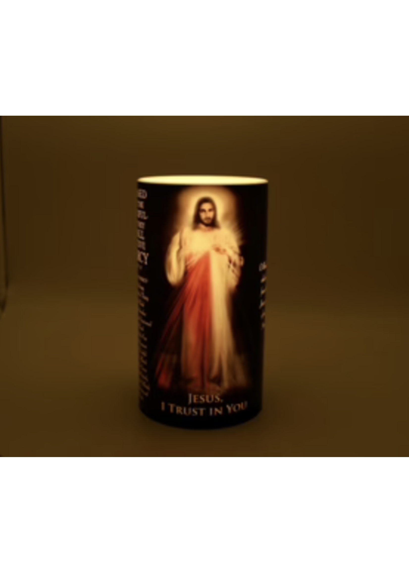 Divine Mercy - 4 x 7 LED Candle