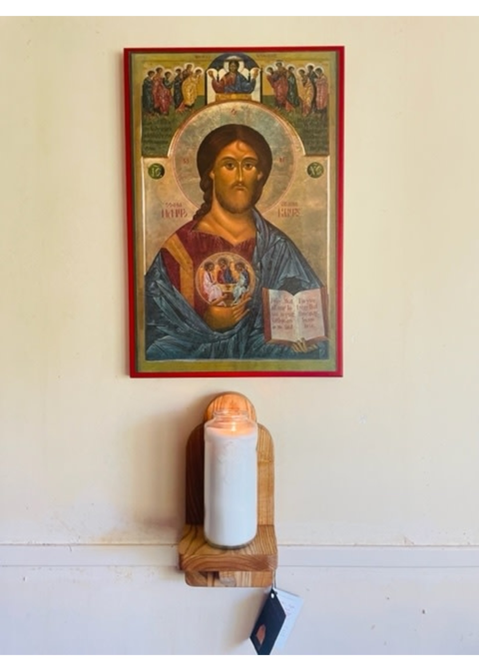 - Rublev Trinity at the Heart of Christ - custom mounted icon 12" x 18"